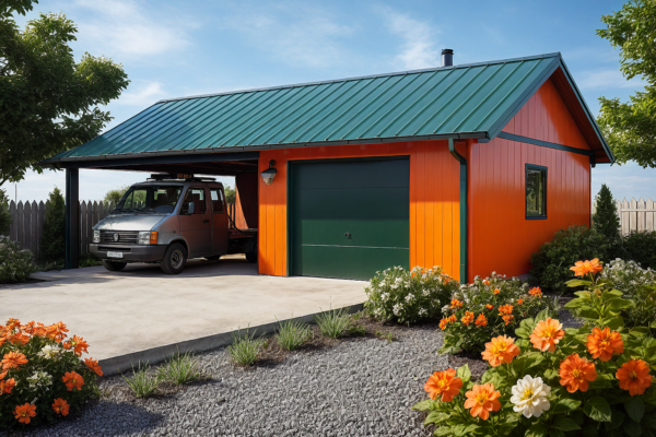 G21 - Budynek garażowy z wiatą