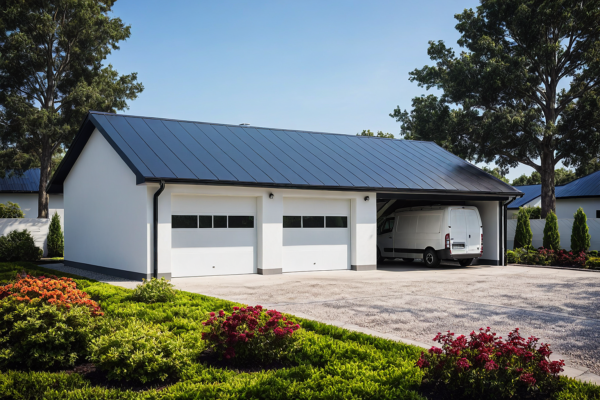 G94 - Budynek garażowy z wiatą