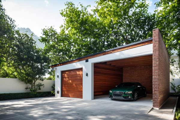 G333 - Budynek garażowy z wiatą